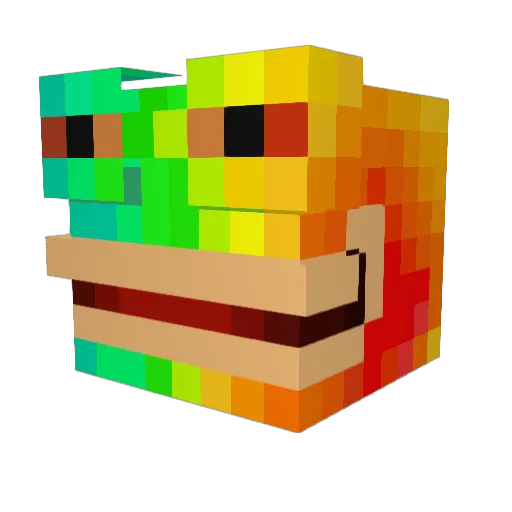 RoyalMando Minecraft avatar head, 3D render