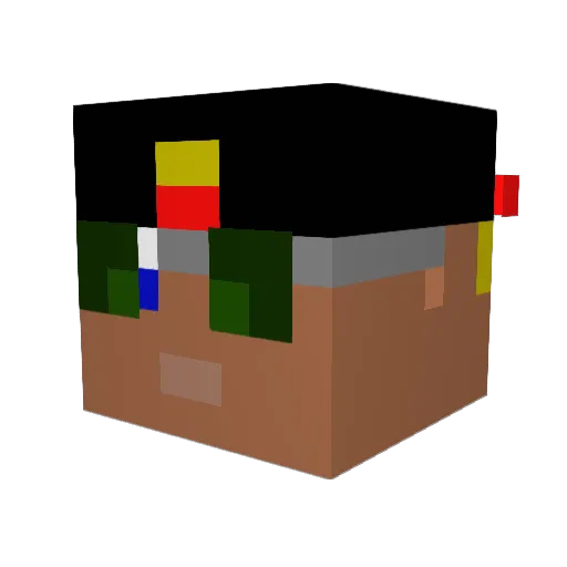 RoyalMoJoCraft Minecraft avatar head, 3D render