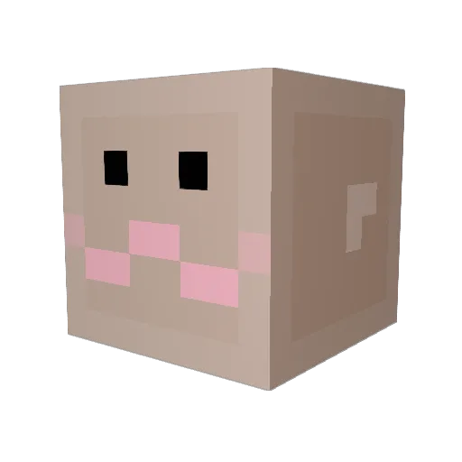 RoyalMoonbutt Minecraft avatar head, 3D render