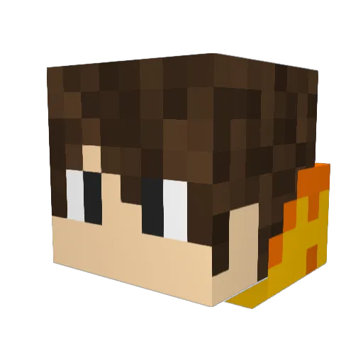 RoyalPrithvi Minecraft avatar head, 3D render