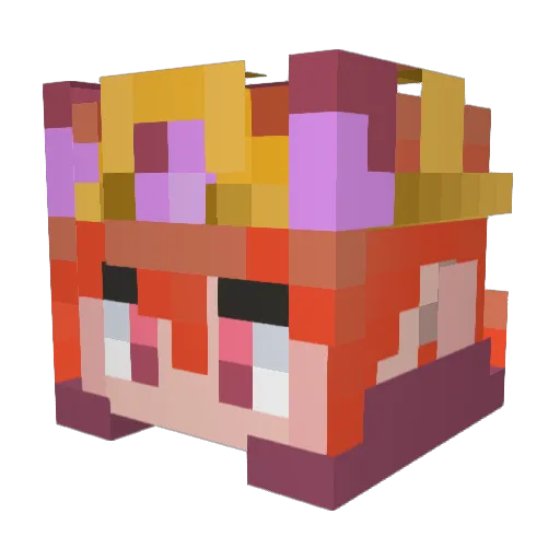 RoyalRoz Minecraft avatar head, 3D render