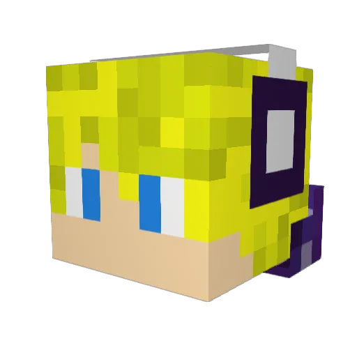 RoyalSeptember Minecraft avatar head, 3D render