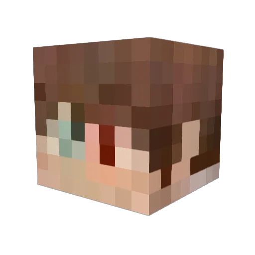 RoyalTerrence Minecraft avatar head, 3D render