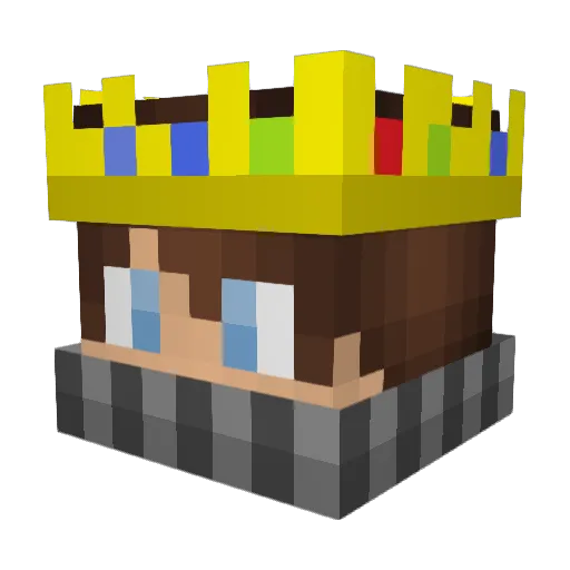 RoyalVFX Minecraft avatar head, 3D render