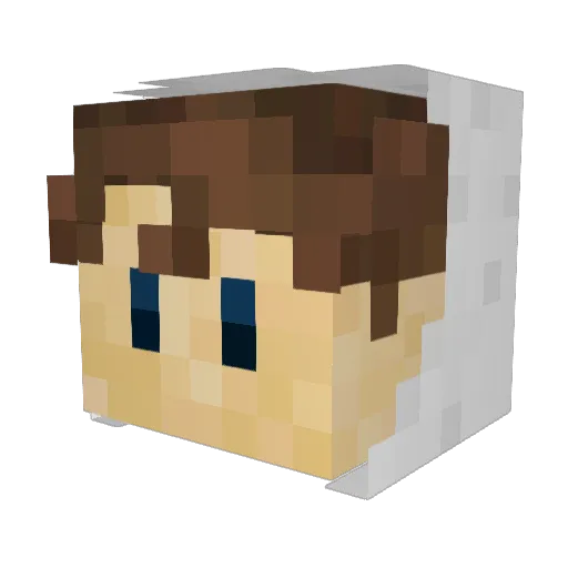 RoyalWaffler Minecraft avatar head, 3D render