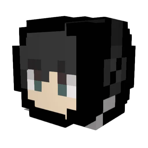 RoyalWingz Minecraft avatar head, 3D render