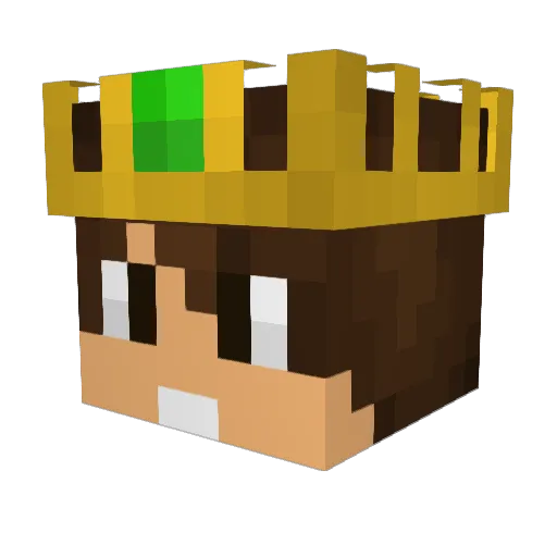 RoyalWizard197 Minecraft avatar head, 3D render