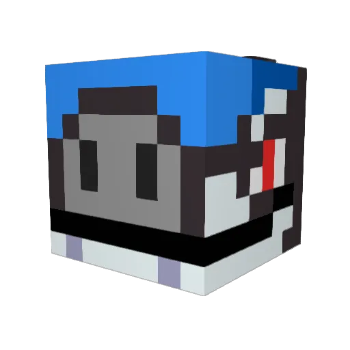 Royal_Raptor Minecraft avatar head, 3D render