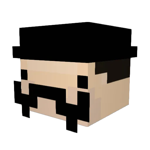 Royalelius Minecraft avatar head, 3D render