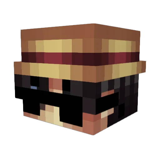 RoyalerRitter Minecraft avatar head, 3D render