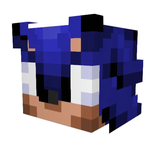 Royalhat Minecraft avatar head, 3D render