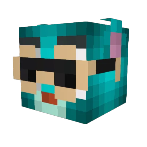Royalle Minecraft avatar head, 3D render
