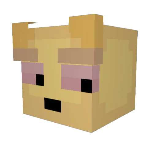 Royallez Minecraft avatar head, 3D render