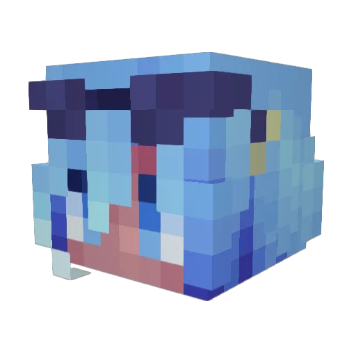 RoyaltyDJ Minecraft avatar head, 3D render