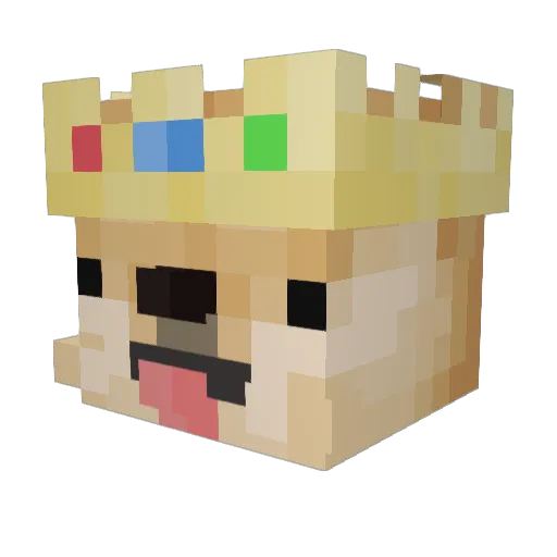 Royalty_Doge Minecraft avatar head, 3D render