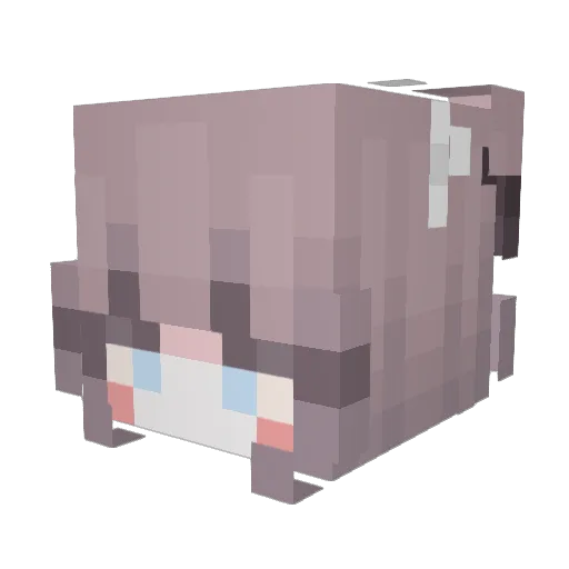Royalucium Minecraft avatar head, 3D render