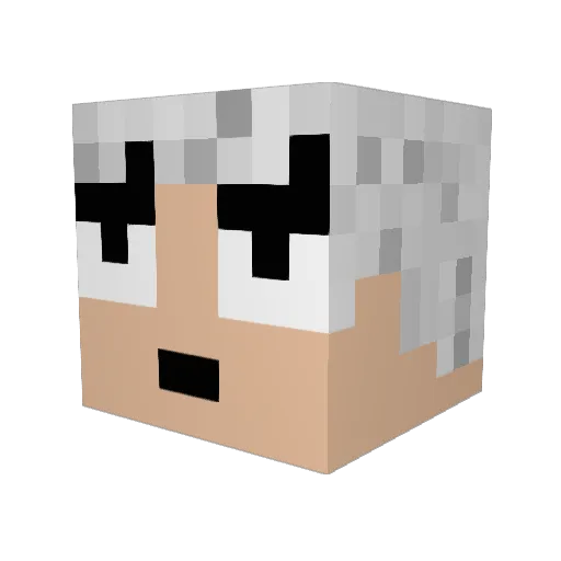 Roygbiv91 Minecraft avatar head, 3D render