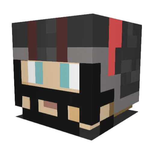Roykali Minecraft avatar head, 3D render