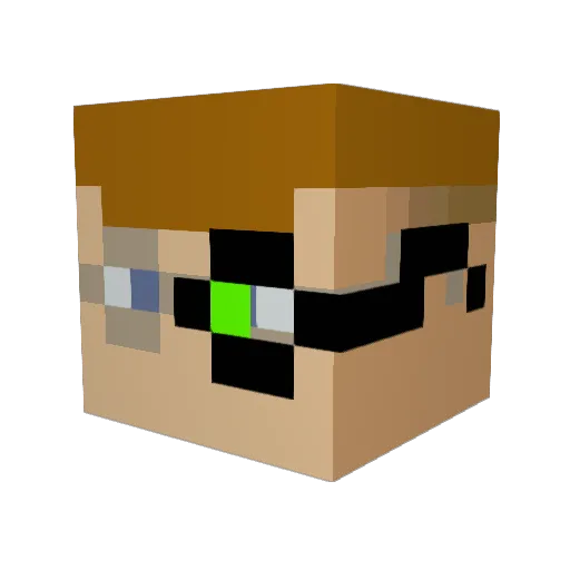 Roykiy Minecraft avatar head, 3D render