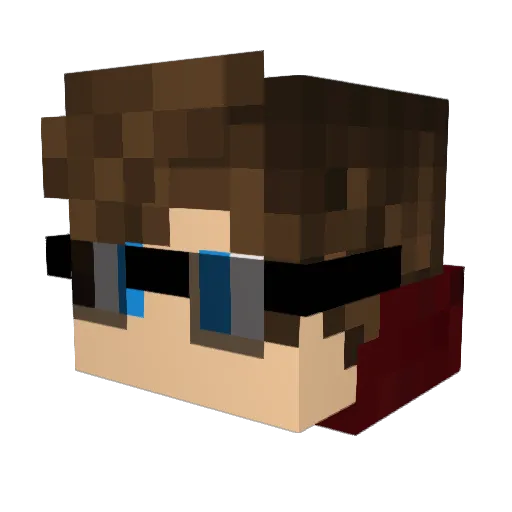 Roymaker Minecraft avatar head, 3D render