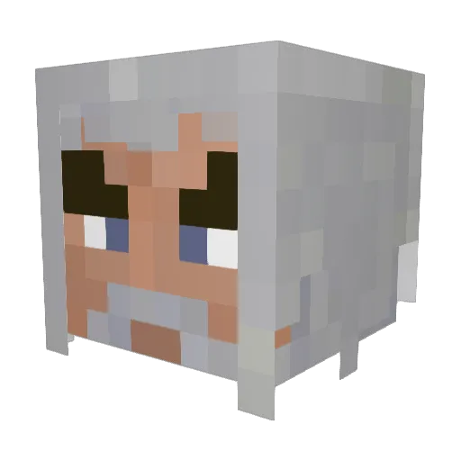 Royoten Minecraft avatar head, 3D render