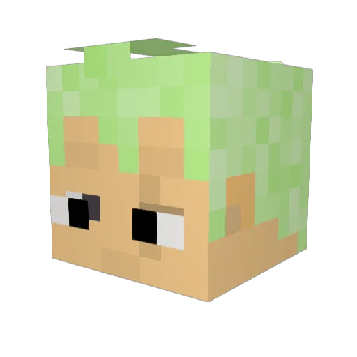 Royyal Minecraft avatar head, 3D render