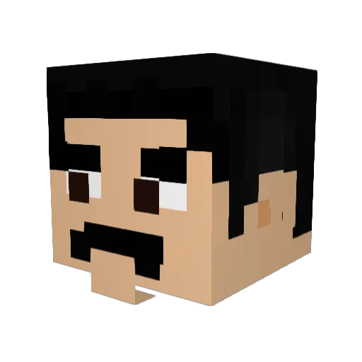 RozaCraft1 Minecraft avatar head, 3D render