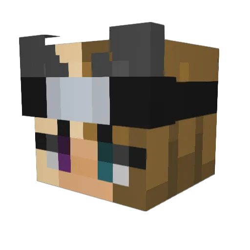 RozaVmg Minecraft avatar head, 3D render