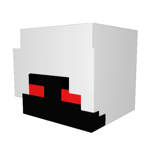 Rozarin Minecraft avatar head, 3D render
