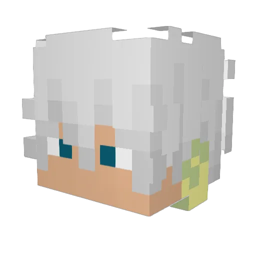 Rozbix Minecraft avatar head, 3D render
