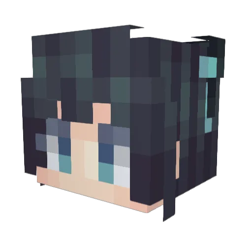 RozeZero Minecraft avatar head, 3D render