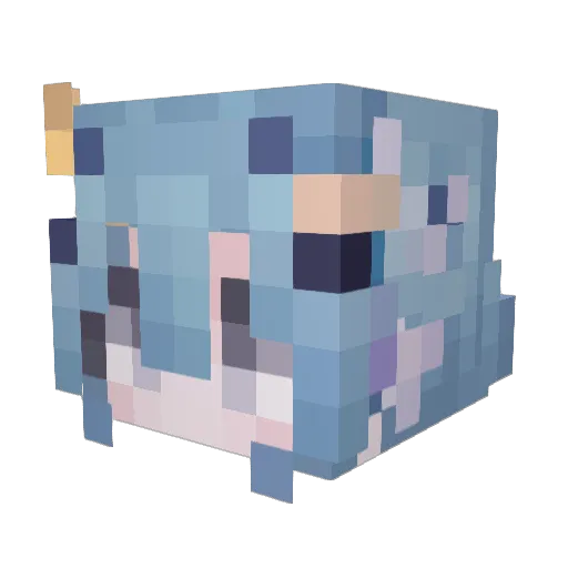 Roze_CrossX Minecraft avatar head, 3D render