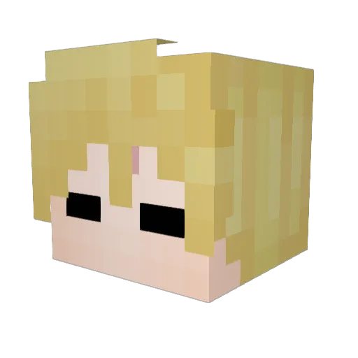 Rozenot Minecraft avatar head, 3D render