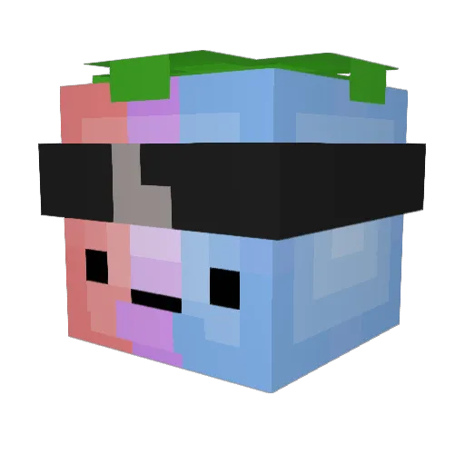 Rozhcov Minecraft avatar head, 3D render