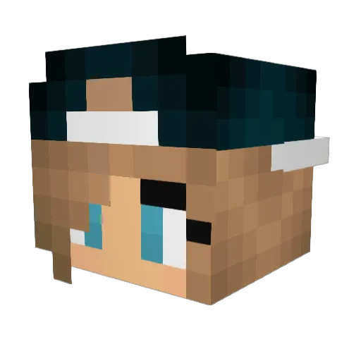 Rozhys Minecraft avatar head, 3D render