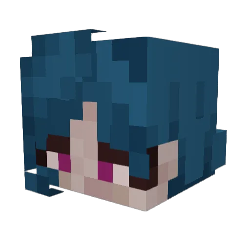Roziee243 Minecraft avatar head, 3D render