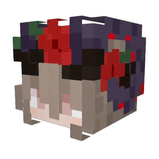 Roziej Minecraft avatar head, 3D render
