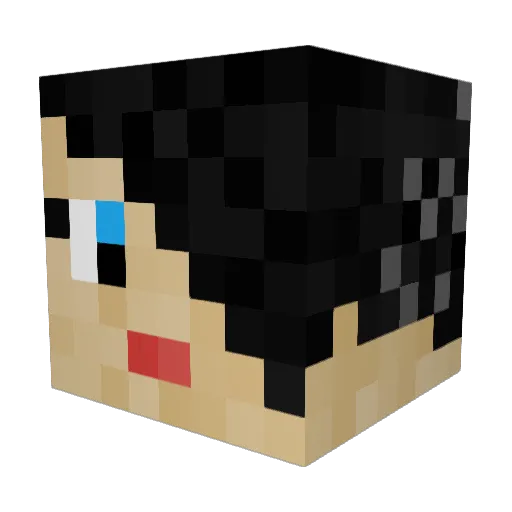 Rozita Minecraft avatar head, 3D render