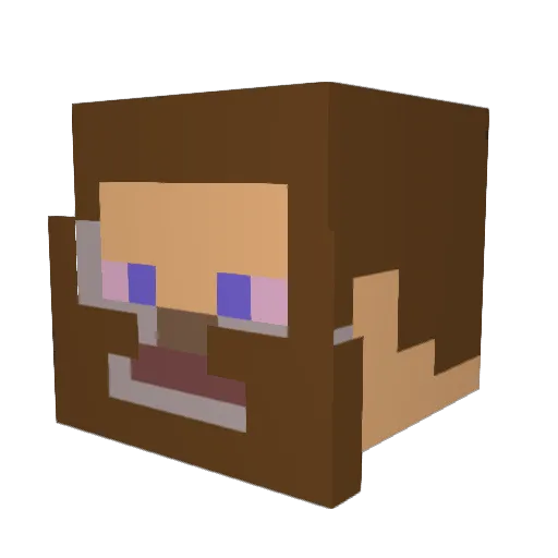 Rozmari Minecraft avatar head, 3D render