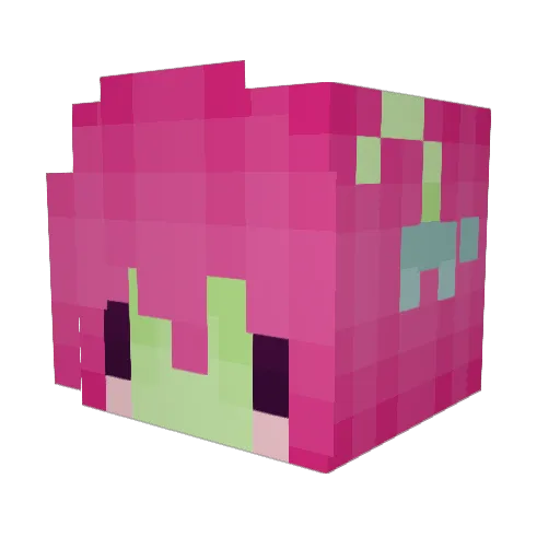 Rozolin Minecraft avatar head, 3D render