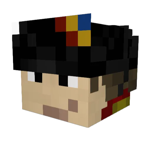 Rozos Minecraft avatar head, 3D render