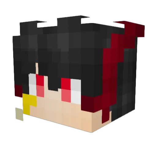 RozwelF Minecraft avatar head, 3D render