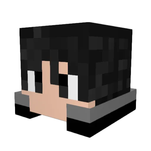 RpGKirito Minecraft avatar head, 3D render
