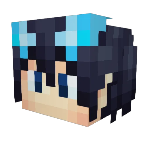 RpKTANK Minecraft avatar head, 3D render