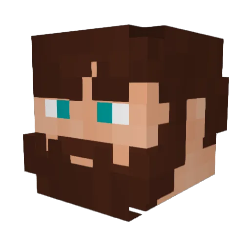 Rplace Minecraft avatar head, 3D render