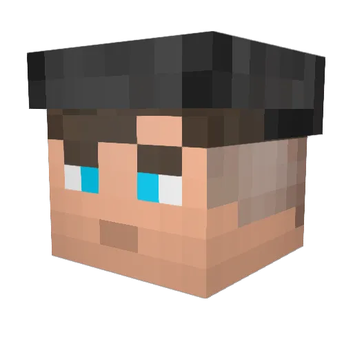 Rpsinha Minecraft avatar head, 3D render