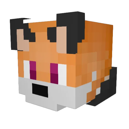RqiTo Minecraft avatar head, 3D render