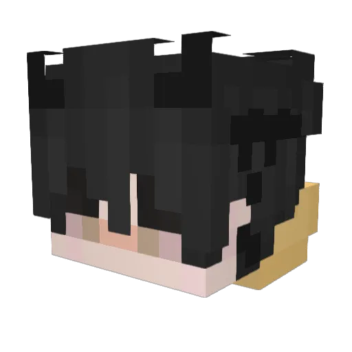 Rqmadann Minecraft avatar head, 3D render