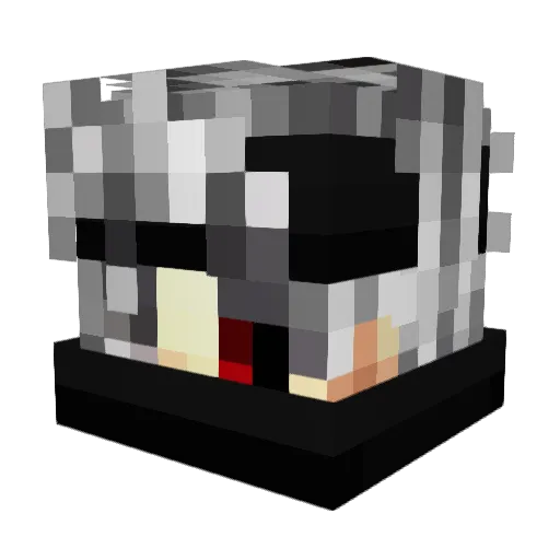 Rqnez Minecraft avatar head, 3D render