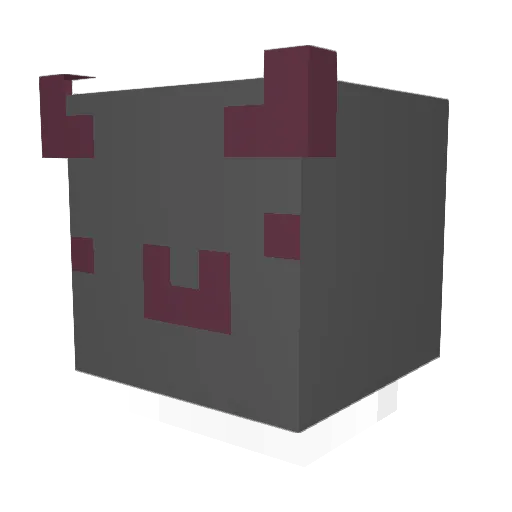 Rqphh Minecraft avatar head, 3D render